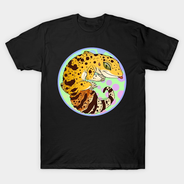 Leopard Gecko Circle T-Shirt by TwilightSaint